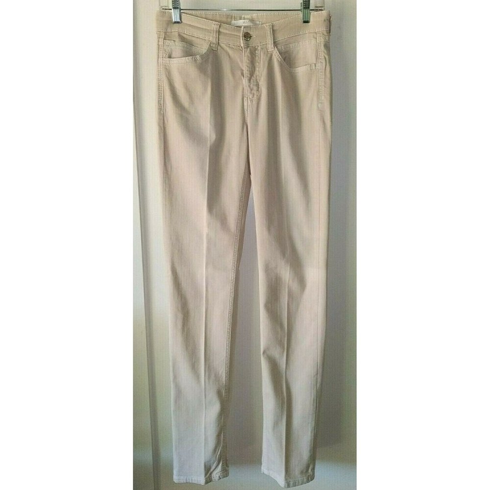 MAC 6/29R Light Beige Cotton Blend Skinny Stretch Jeans 31" inseam